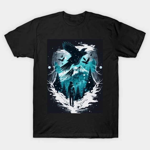 Alone in Winter T-Shirt by ArtisticNomi
